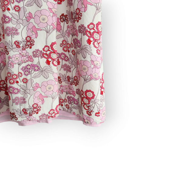 Vintage Kay Unger New York White & Pink Floral A Line Dress 10 - Picture 6 of 9